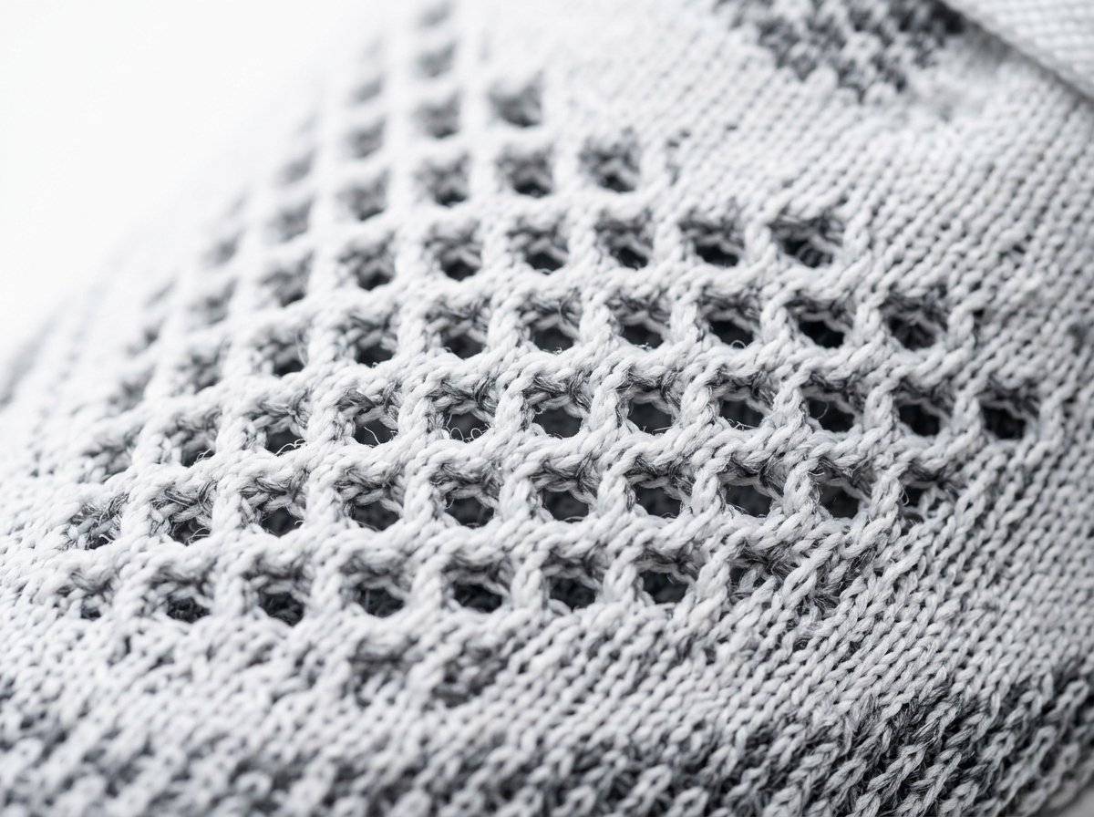 Breathable mesh fabric layer for footwear air circulation
