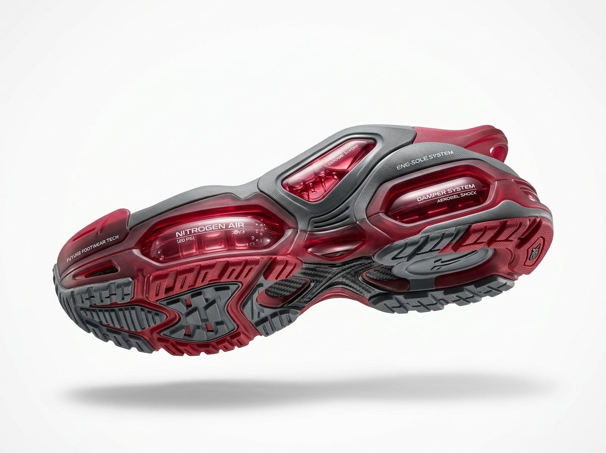 Heel air cushion shock absorption layer for joint protection